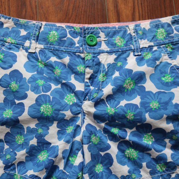 52 Lilly Pulitzer Callahan Shorts sz 0 Blue Floral T019 - Picture 2 of 7